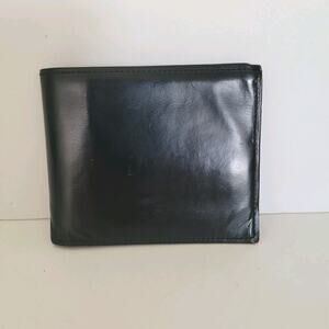 Dunhill Designer Mens Wallet Black Bifold Geniue Leather Folding Compact Medium